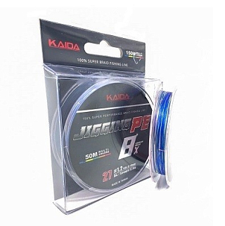 Плетеный шнур KAIDA JIGGING PE 8X мультиколор 0,29 (22,7кг) 50м
