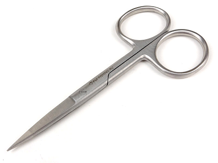FLY-FISHING Ножницы прямые с заточкой для меха ECO-HAIR SCISSOR 4.5”, SATIN ZF-287