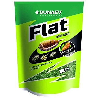 Прикормка DUNAEV Flat Feeder Ready 1кг Кукуруза
