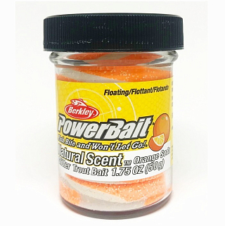 Berkley Паста форелевая плав. POWERBAIT NATURAL SCENT GLITTER Fruits Апельсин 50 гр. Orange Soda