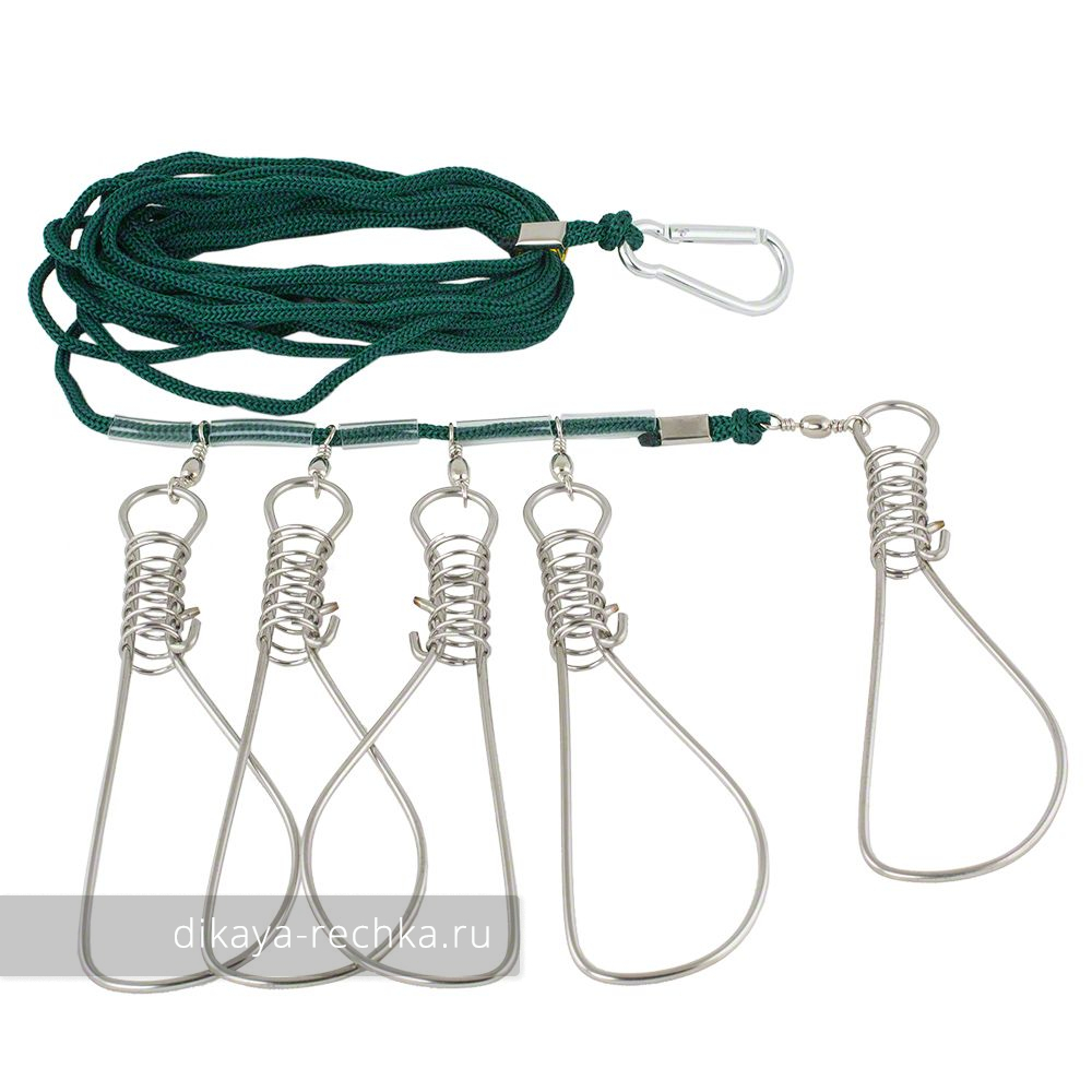 кукан для рыбы. кукан для щуки. кукан три кита 7 карабинов (мет. кукан пластиковый. кукан swd 7106031.