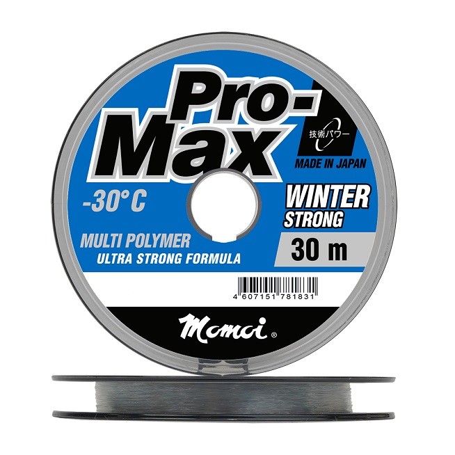 Леска Momoi Pro-Max Winter Strong 0,12 мм, 30 м, 1,8 кг, прозр. 