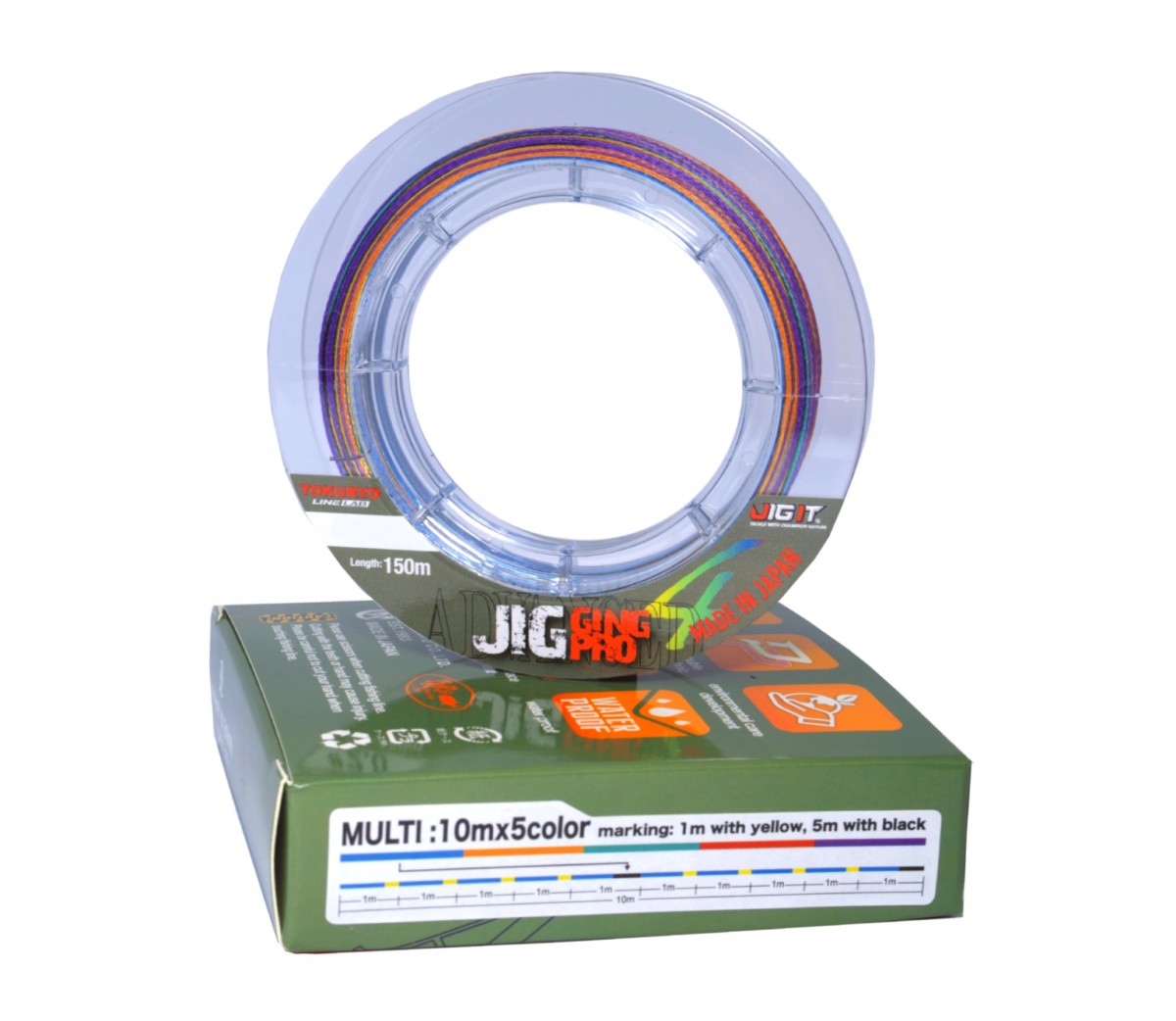 Плетеный шнур JIG IT X Tokuryo Jigging PRO X4 0.29мм, 150м, мультиколор