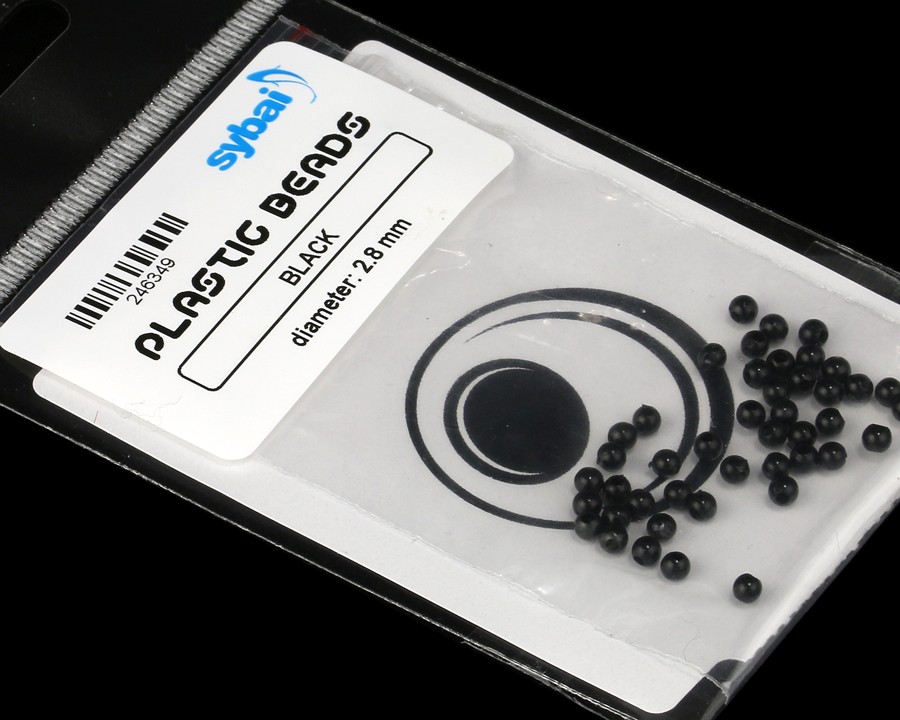 Sybai Головки пластиковые Plastic Beads, 2,8мм, Black (уп. 40шт)