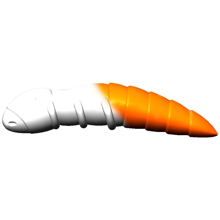 Силиконовая приманка Trix TroutMania DOLLY 1,2" цвет 218 White&Orange (Cheese) упак.8 шт