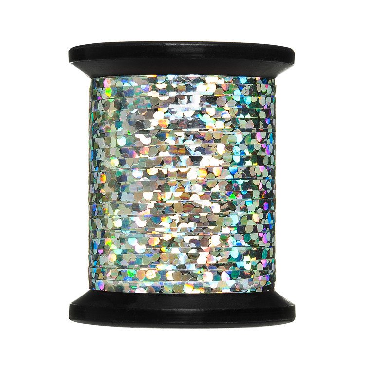 UNI Плоский люрекс UNI-Mylar #14 Holographic Silver 1/32"