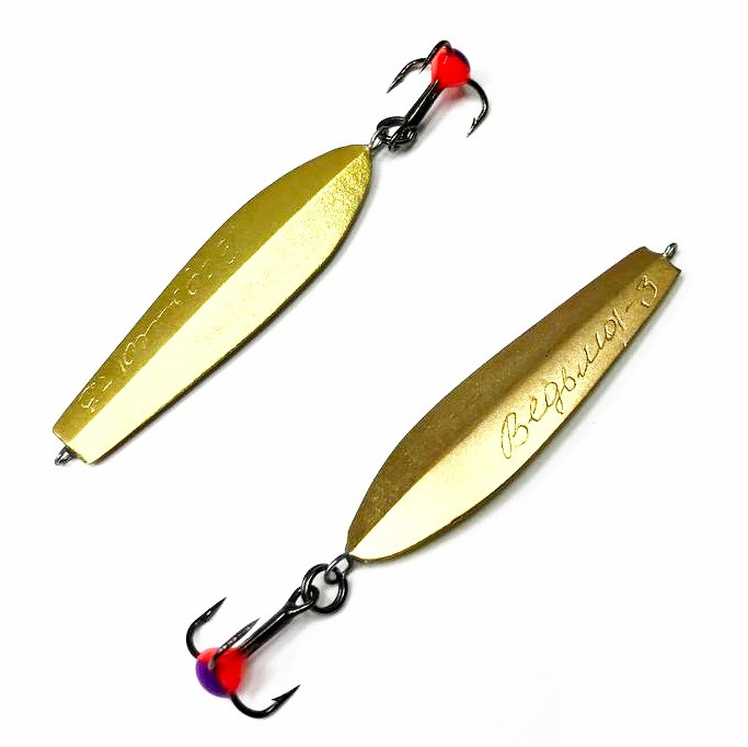Зимняя блесна MF Ice Yoda "Ведьма3" 40мм 4,4г подвес бериль-латунь