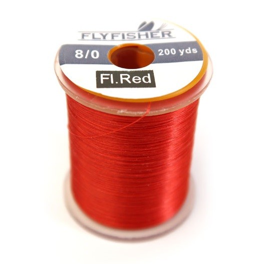 FLYFISHER Монтажная нить 8/0 180м FL RED
