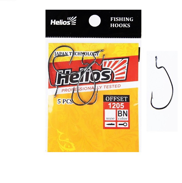 Крючок офсетный Helios 1205 №12 BN (5шт)