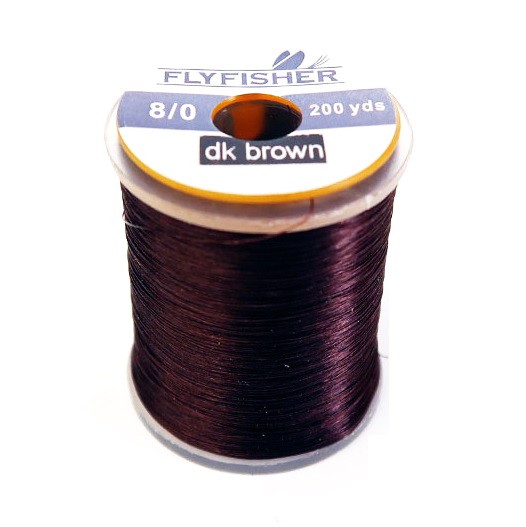 FLYFISHER Монтажная нить 8/0 180м DARK BROWN