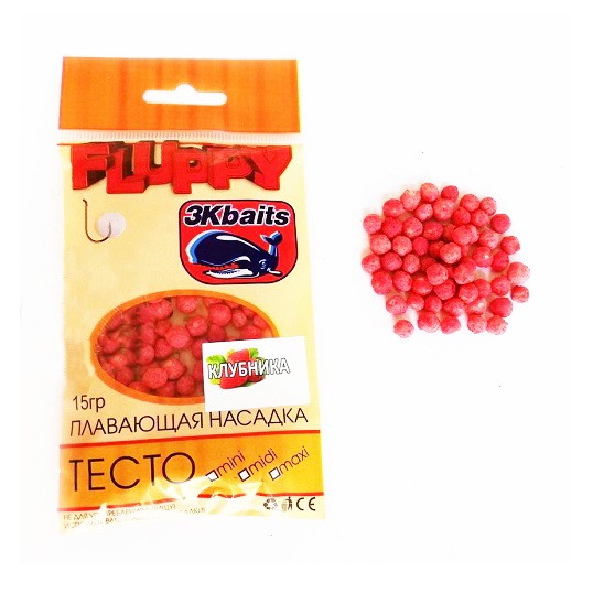 Тесто плавающее FLUPPY mini КЛУБНИКА, 15гр