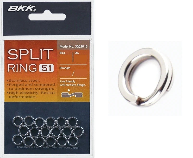 Кольцо заводное BKK Split Ring-51 #5, 32кг(18шт)												