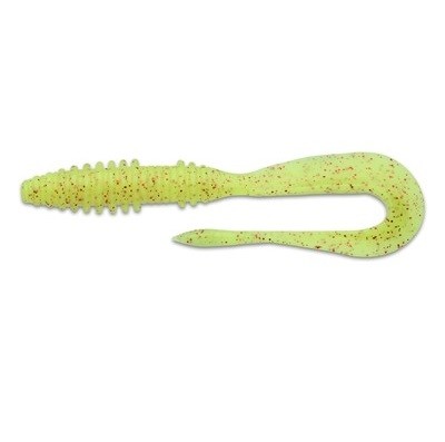 Приманка силиконовая Keitech Mad Wag Mini 3.5" PAL#01 Chartreuse Red Flake