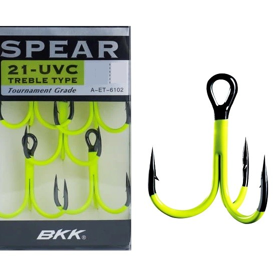 Крючок тройной BKK Spear 21-UVC # 2 (5шт)												