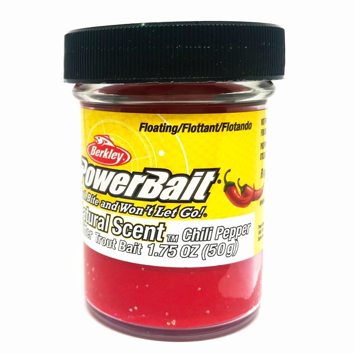 Berkley Паста форелевая плав. POWERBAIT NATURAL SCENT GLITTER Чили Перец 50 гр. Chili Pepper