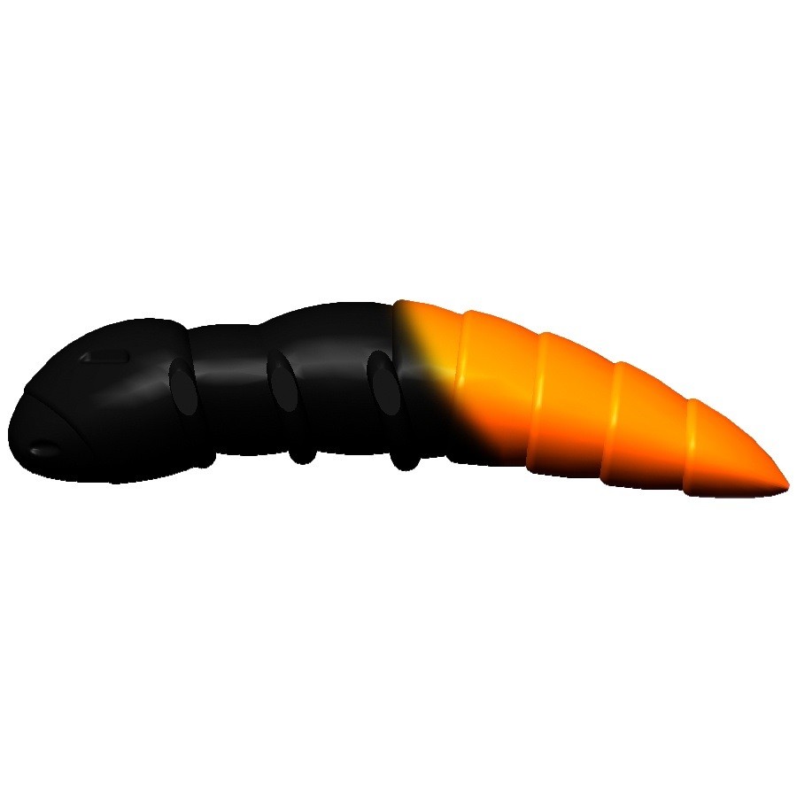 Силиконовая приманка Trix TroutMania DOLLY 0,9" цвет 215 Black&Orange (Cheese) упак.10 шт