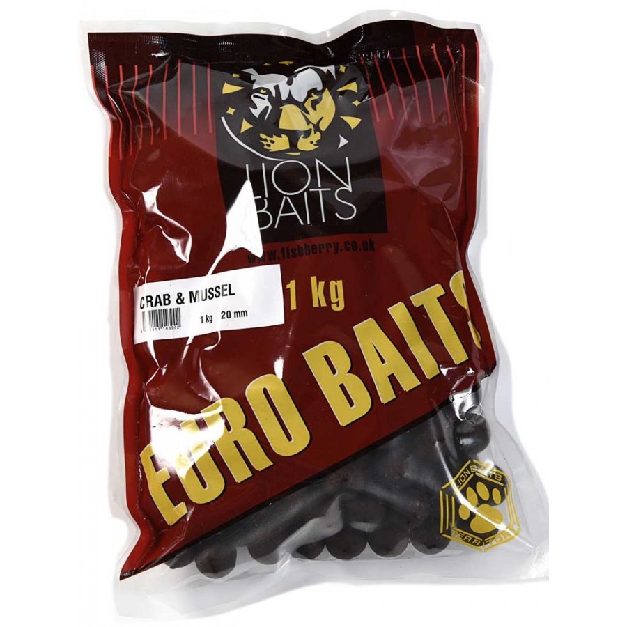 LION BAITS Бойлы 20 мм EURO CRAB&MUSSEL 1кг