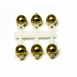 Микро-Бис Латунь 3,2мм Золото  тип подвески длинная  ( 6 штук)