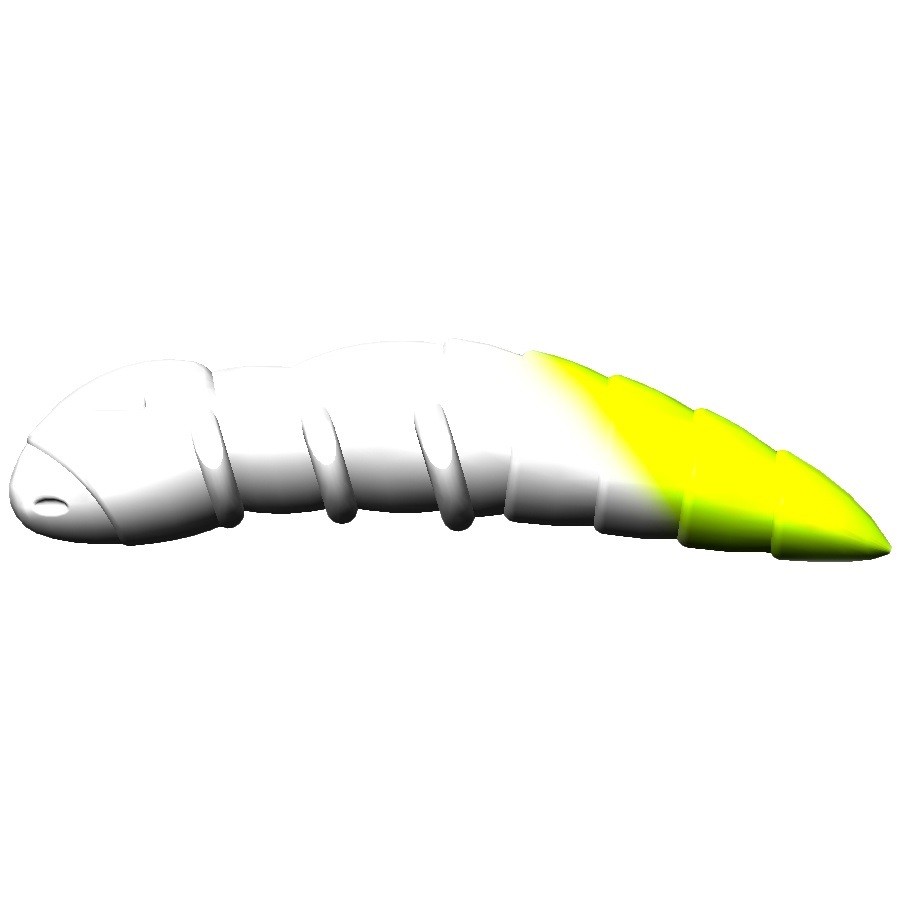 Силиконовая приманка Trix TroutMania DOLLY 0,9" цвет 211 White&Lemon (Cheese) упак.10 шт