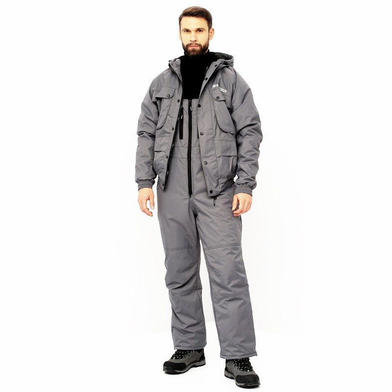 Костюм демисезонный "Таймень" до-15°C, цв.серый, тк.Breathable р.56-58/182-188