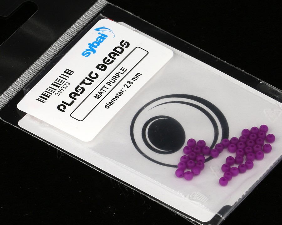 Sybai Головки пластиковые Plastic Beads, 2,8мм, Matt Purple (уп. 40шт)