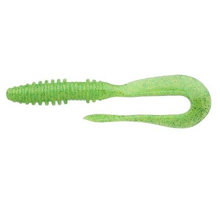 Приманка силиконовая Keitech Mad Wag Mini 3.5" #026 Clear Chartreuse Glow