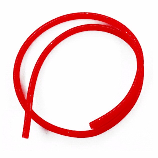 Черная речка Кембрик силикон. с блестками (2мм*0,5мм*200мм) алый 6940 31