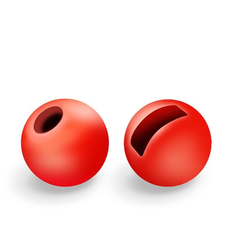 FLY-FISHING Вольфрамовые головки с вырезом 5.5 мм (10 шт.) FL RED