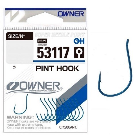 Одинарный крючок OWNER 53117-12 Blue, 13шт