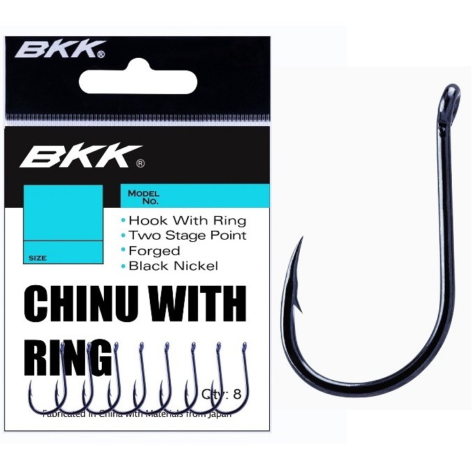 Одинарный крючок BKK Chinu-R Diamond BN021 # 8, 10 шт