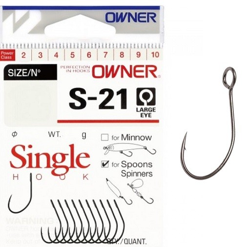 Одинарный крючок OWNER 51572-10, S-21, 11шт