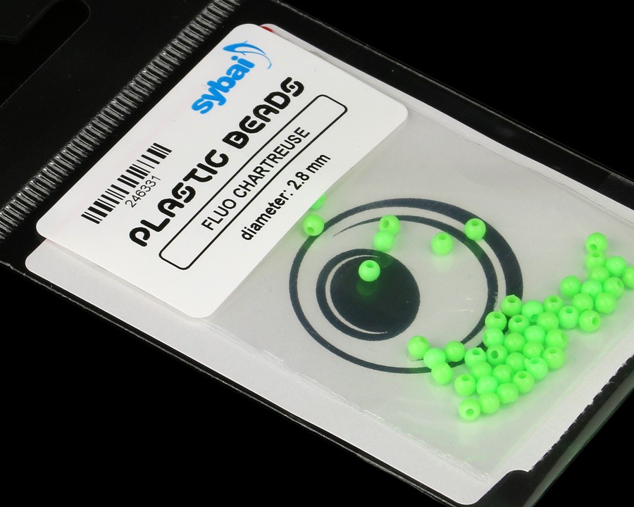 Sybai Головки пластиковые Plastic Beads, 2,8мм, Fluo Chartreuse (уп. 40шт)