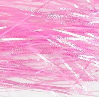 RiverLab Волокна синтетические плоские рифленые Flashabou Pink