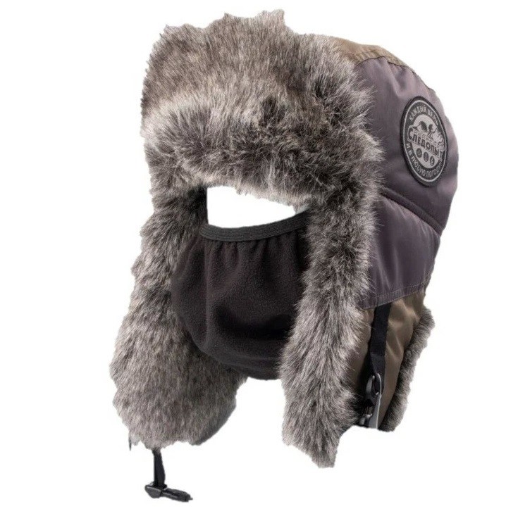 Шапка ушанка Следопыт ТАЙМЫР с маской, барсук, хаки/черный, р.XL