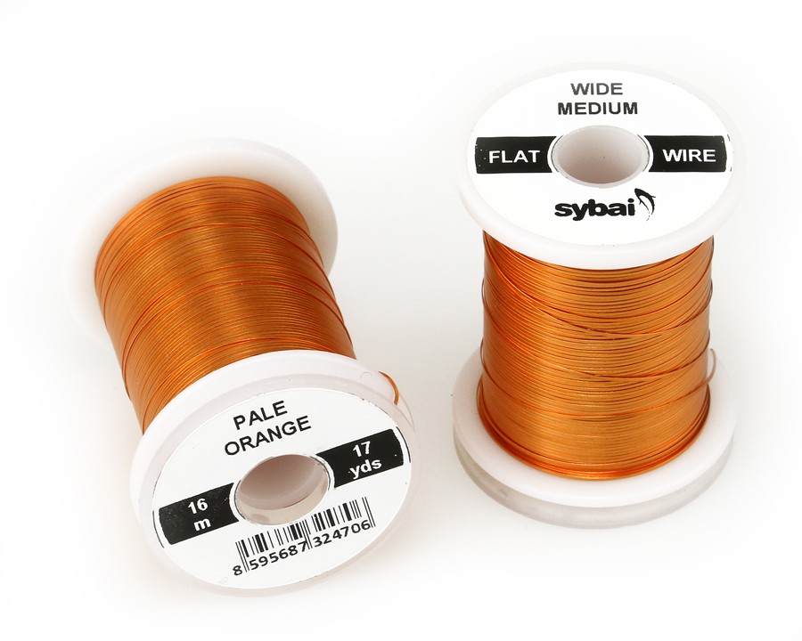 Sybai Проволока Flat Colour Wire, Medium, Wide, Pale Orange