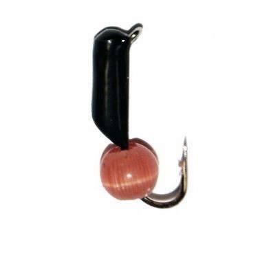 Мормышка TrueWeight "ГвоздеШарик" черный 3 мм, кошачий глаз Красный