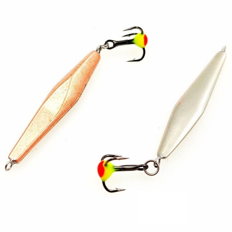 Зимняя блесна MF Ice "КТ YZ" 50мм серебро-медь подвес