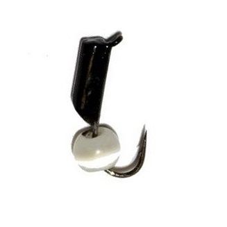 Мормышка TrueWeight "ГвоздеШарик" черный 3 мм, кошачий глаз Белый