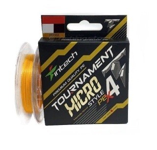 Плетеный шнур Intech Tournament Micro Style PE X4 150м (#0.25/0.083мм, 5lb/2.27кг) оранжевый