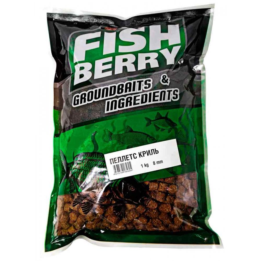 FISHBERRY Пеллетс карповый 8мм КРИЛЬ 1кг