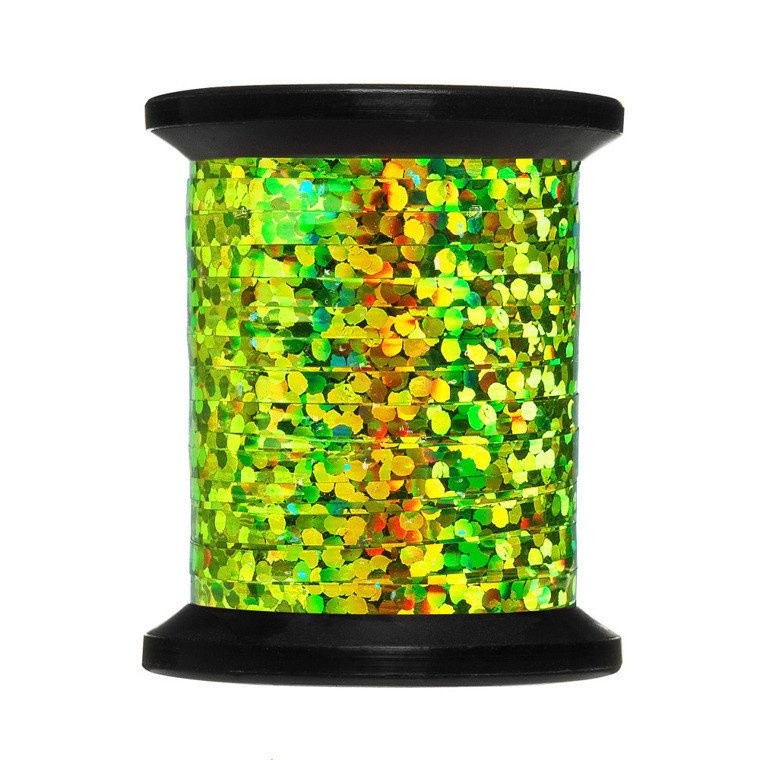 UNI Плоский люрекс UNI-Mylar #12 Holographic Chartreuse 3/64”