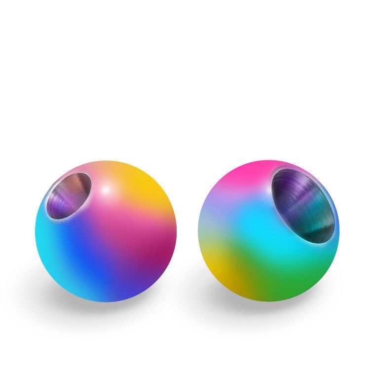 FLY-FISHING Латунные головки Brass Beads 3.3 mm (20 шт.) RAINBOW