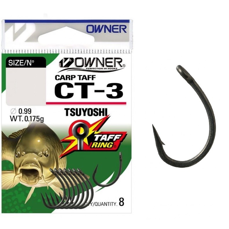 Одинарный крючок OWNER 53273-04 (CT-3) Carp Taff, 7 шт