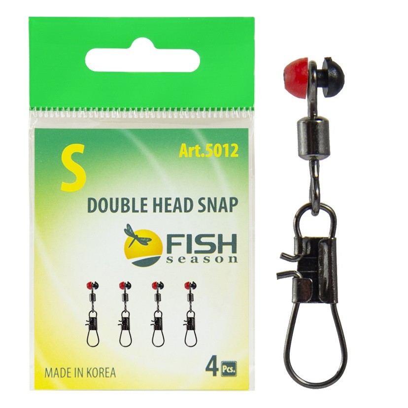 Застежка с вертлюжком ДВОЙНОЙ ПЛАСТИК 5012 №M уп. 4 шт