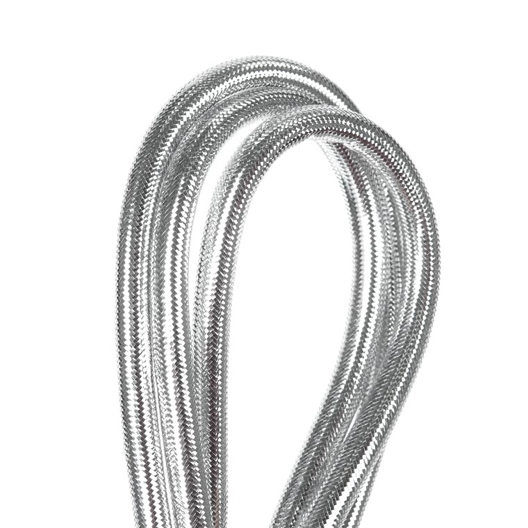 Wapsi Плетеные трубки MYLAR CORD LARGE SILVER