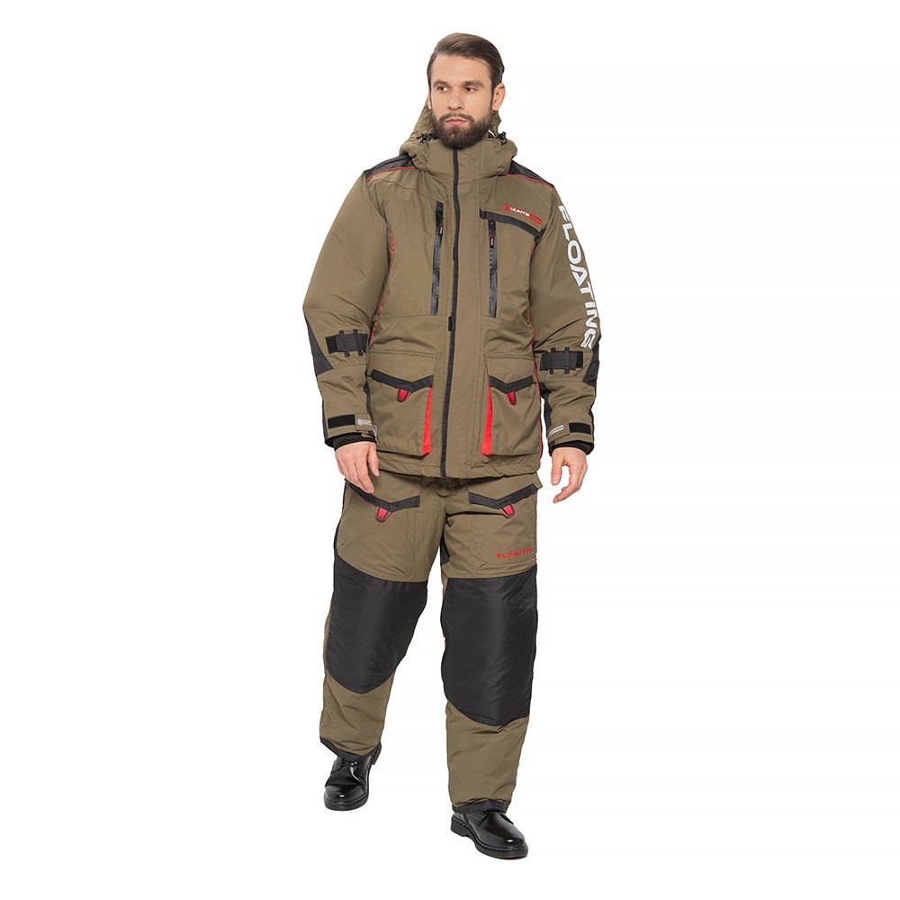 Костюм Huntsman Поплавок Siberia Floating , цв.хаки/черный,тк.Breathable, р.56-58/182-188