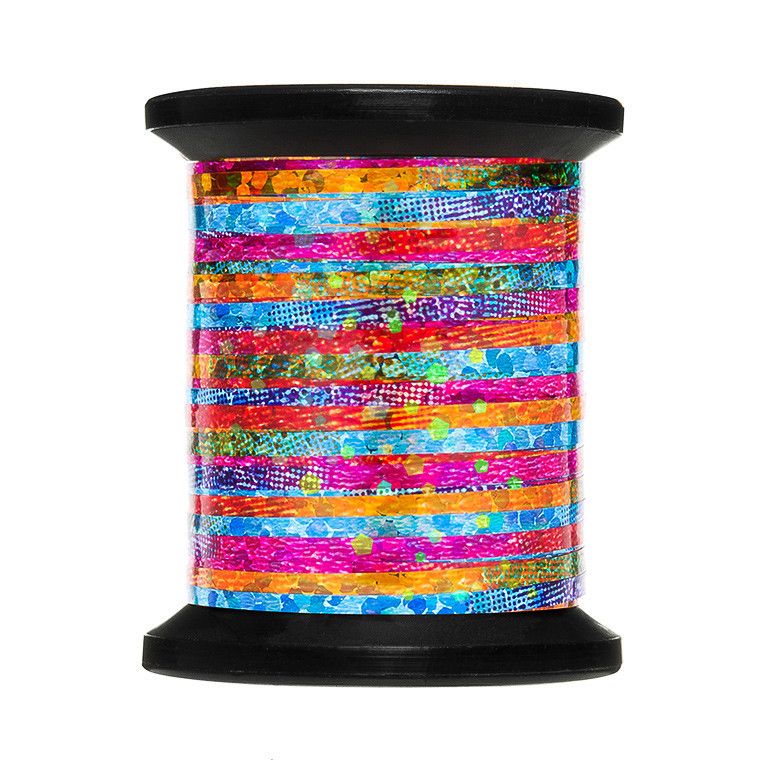 UNI Плоский люрекс UNI-Mylar #12 Holographic Rainbow 3/64”