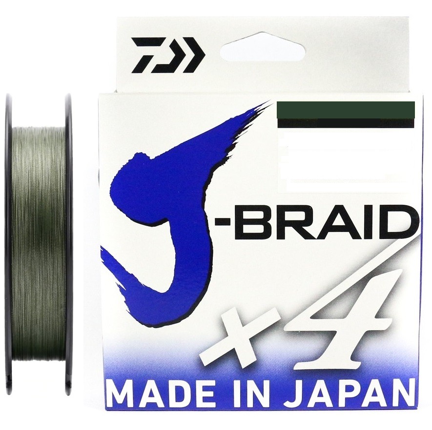 Леска плетеная DAIWA J-BRAID X4 135м 0,07 темно-зел. 