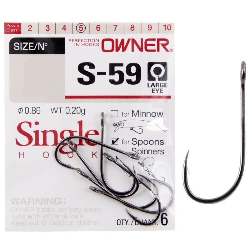 Крючок OWNER 51580 (S-59) #02, 6 шт