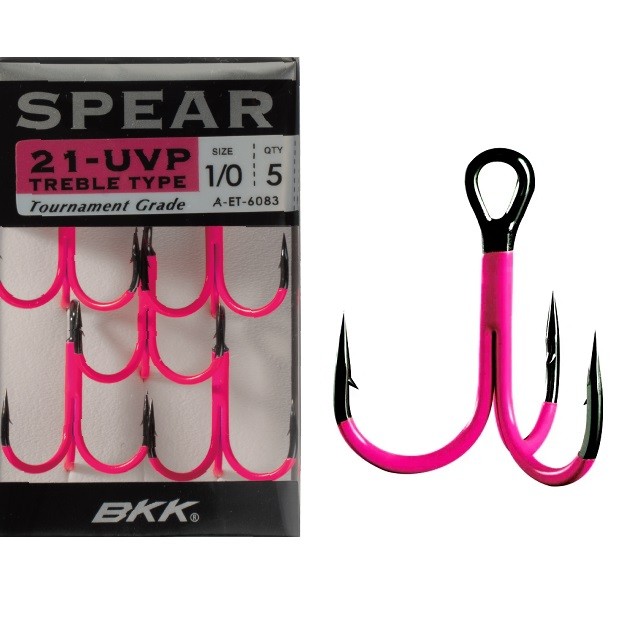 Крючок тройной BKK Spear 21-UVP # 1 (5шт)												